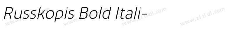 Russkopis Bold Itali字体转换